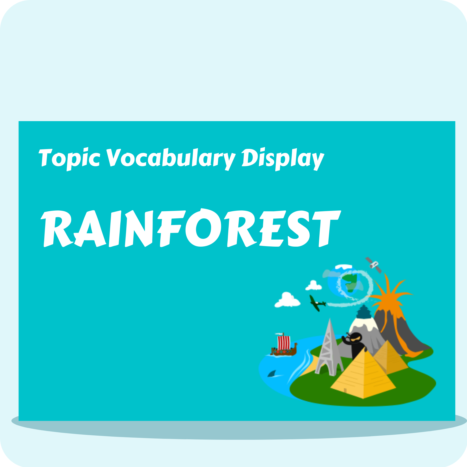 Rainforest Vocabulary Display Pack