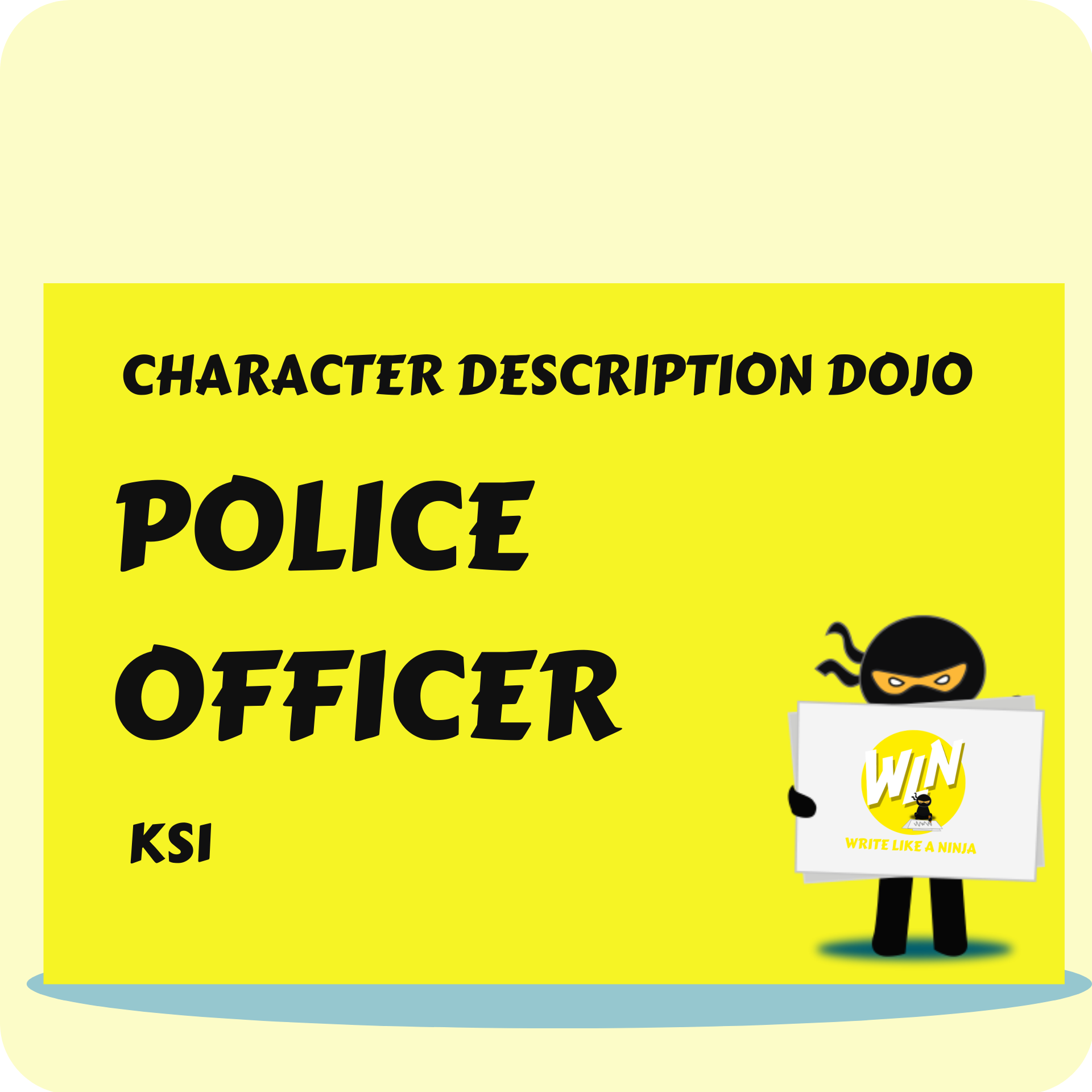 Police Officer - Character Description Dojo KS1