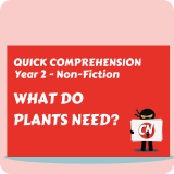 Quick Comprehension - Year 2 - Non-Fiction - What Do Plants Need?