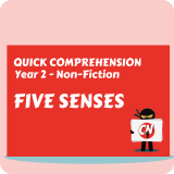 Quick Comprehension - Year 2 - Non-Fiction - Five Senses