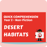 Quick Comprehension - Year 2 - Non-Fiction - Desert Habitats