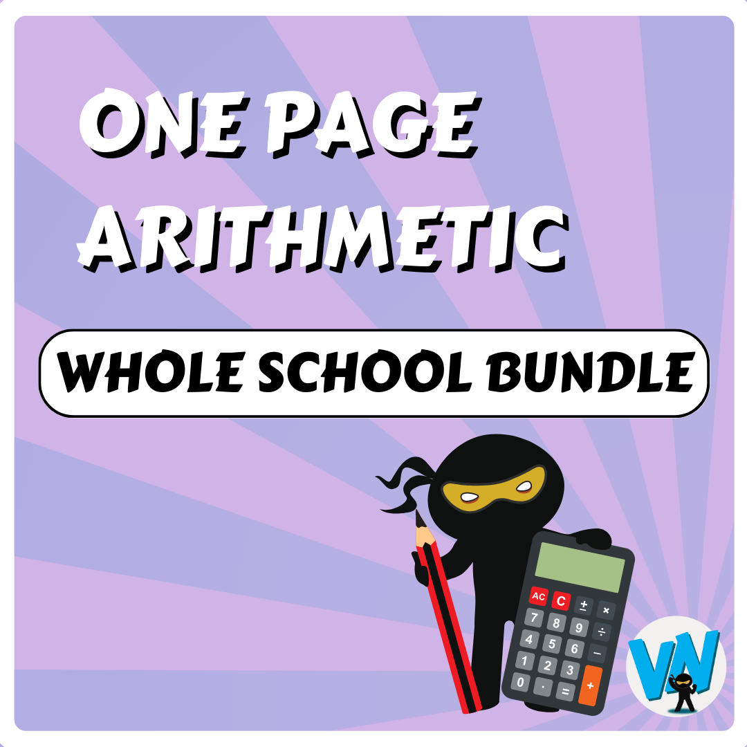 One Page Arithmetic - Whole School Bundle (Y1 to Y6)