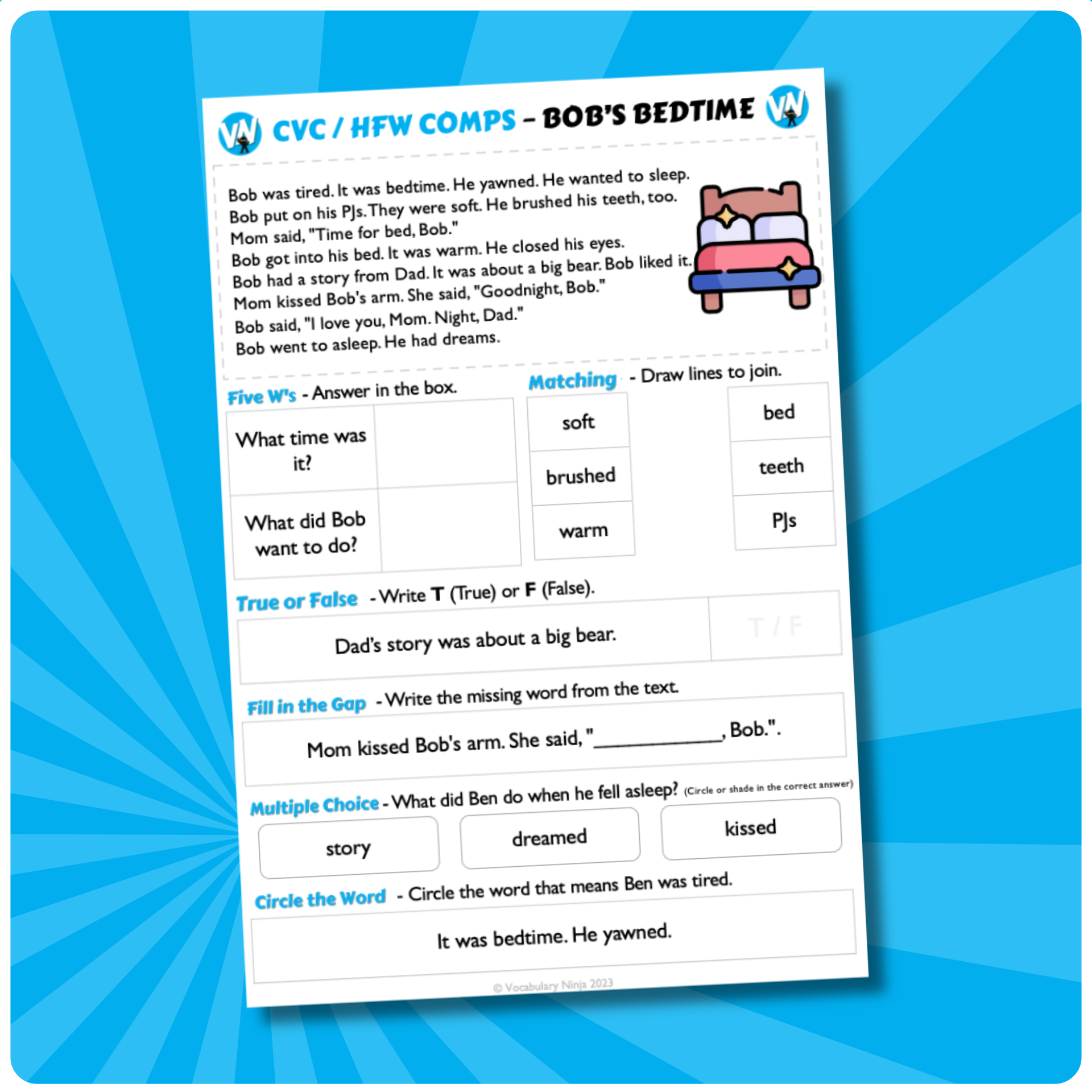 Bob's Bedtime - CVC / HFW QC