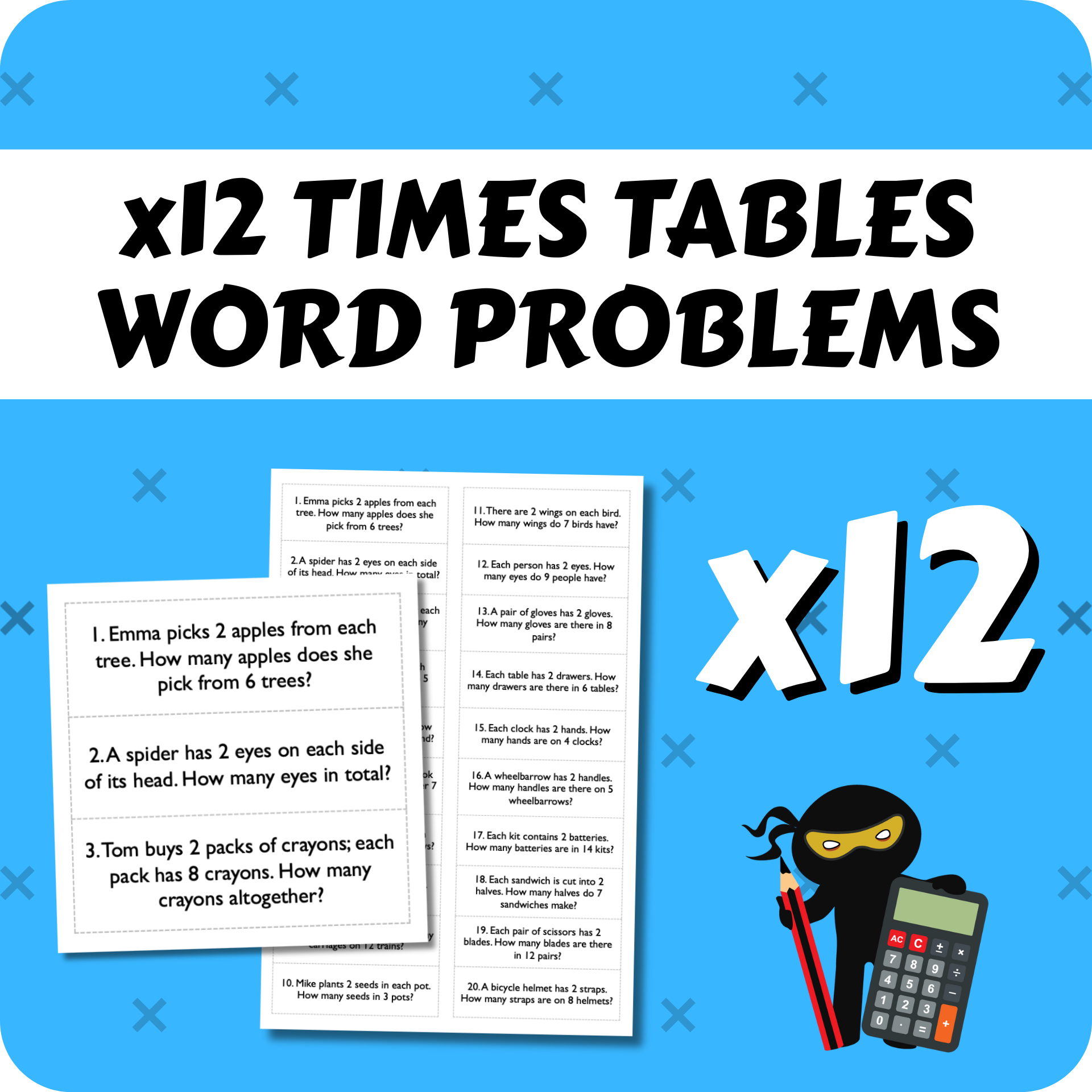 Times Table Word Problems x12