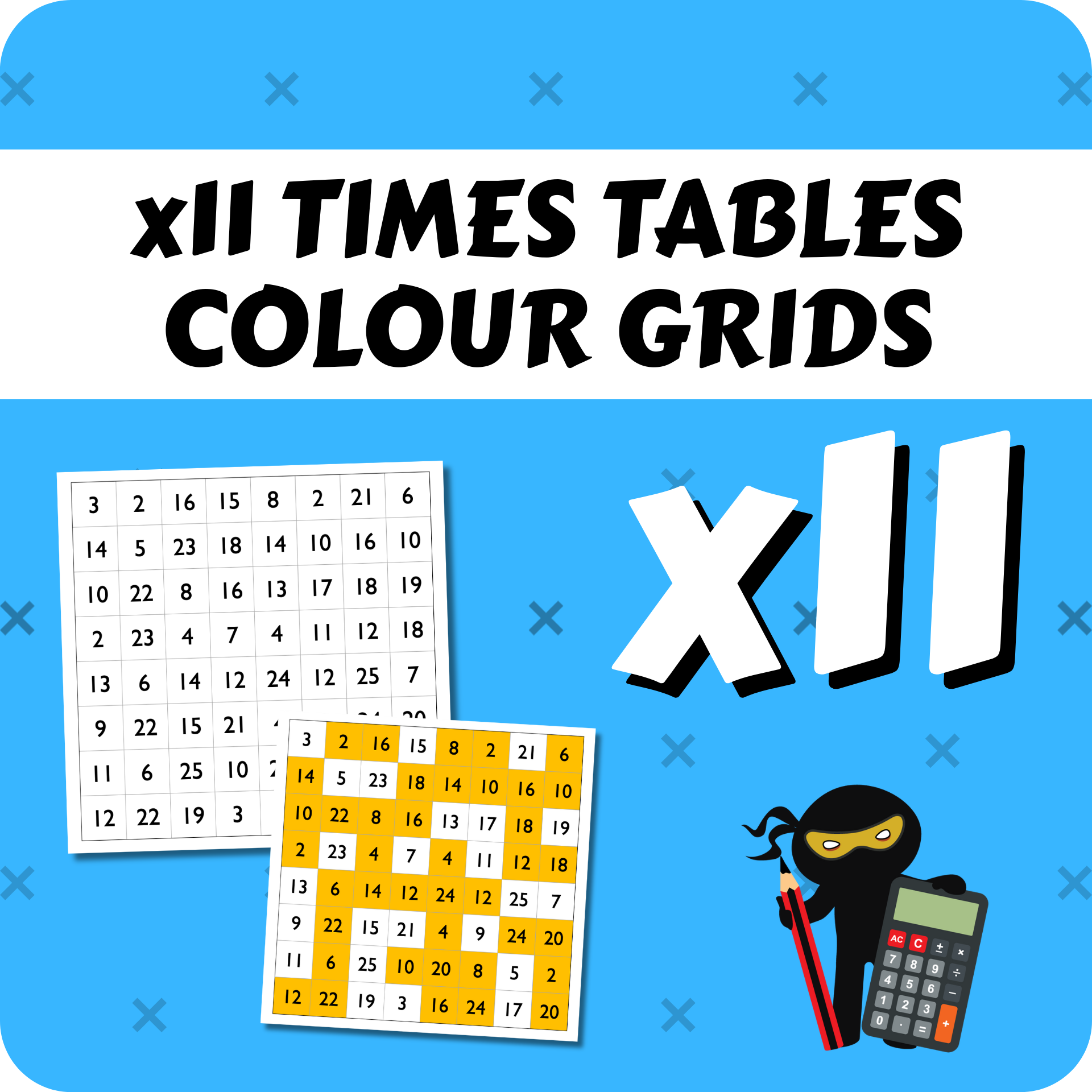 Times Table Colour Grids x11