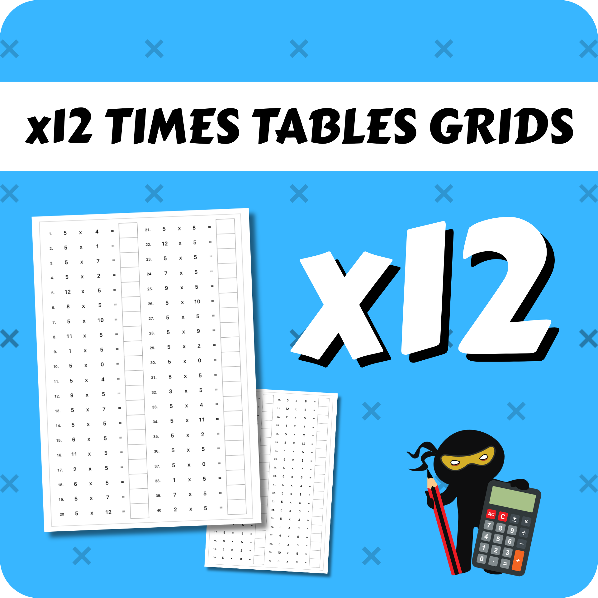 Times Table Grids x12