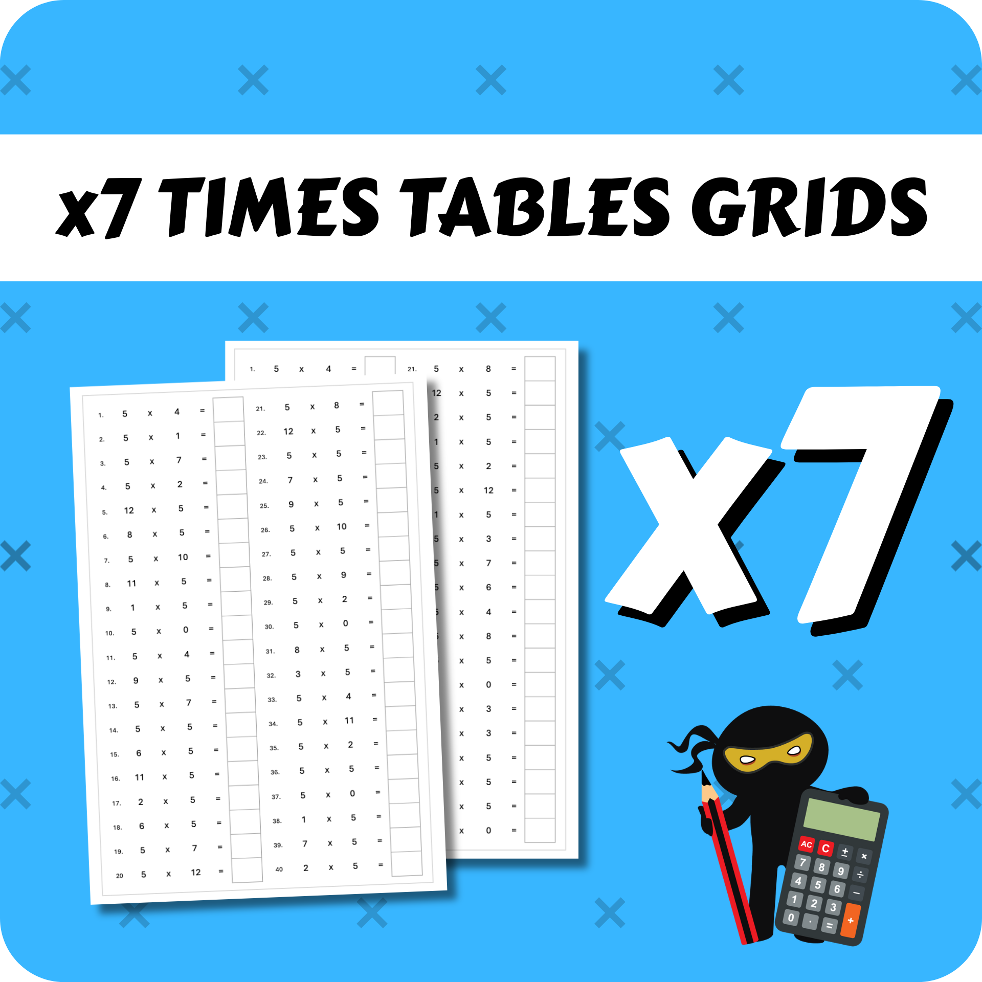 Times Table Grids x7