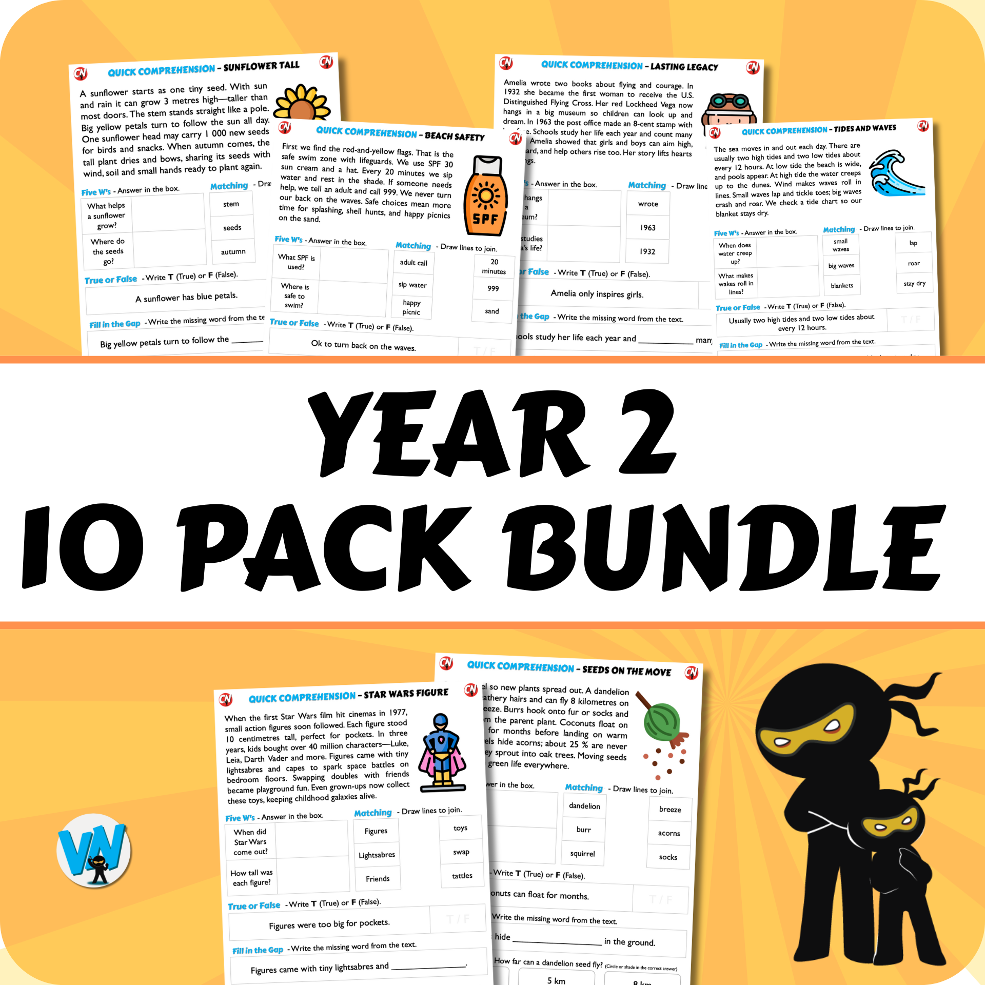 Quick Comprehension Topic Bundle - Y2 Bundle